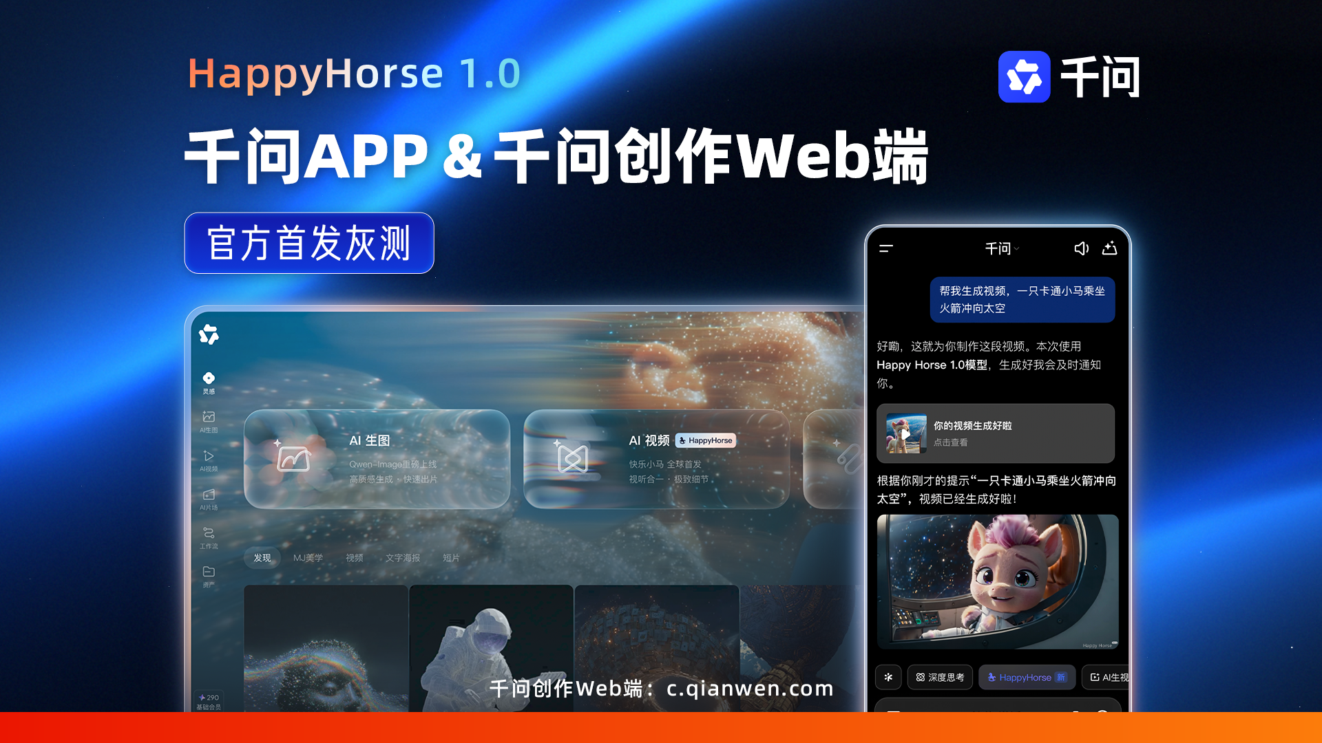 You are currently viewing 千问首发灰测 HappyHorse 1.0，开启免费体验